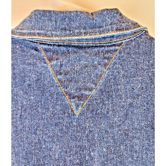 Vintage 90s Y2K Tommy Hilfiger Denim Blue Jean Snap Front Dress Women’s Size L - Picture 10 of 12